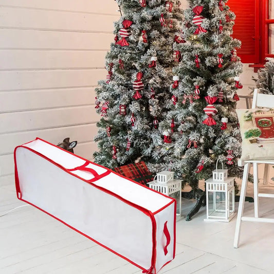 Christmas Tree Storage Bag Gift Wrapping Storage Box Durable Christmas Wrapping Paper Storage Bag Foldable Xmas Tree Organizer Good Vibrations