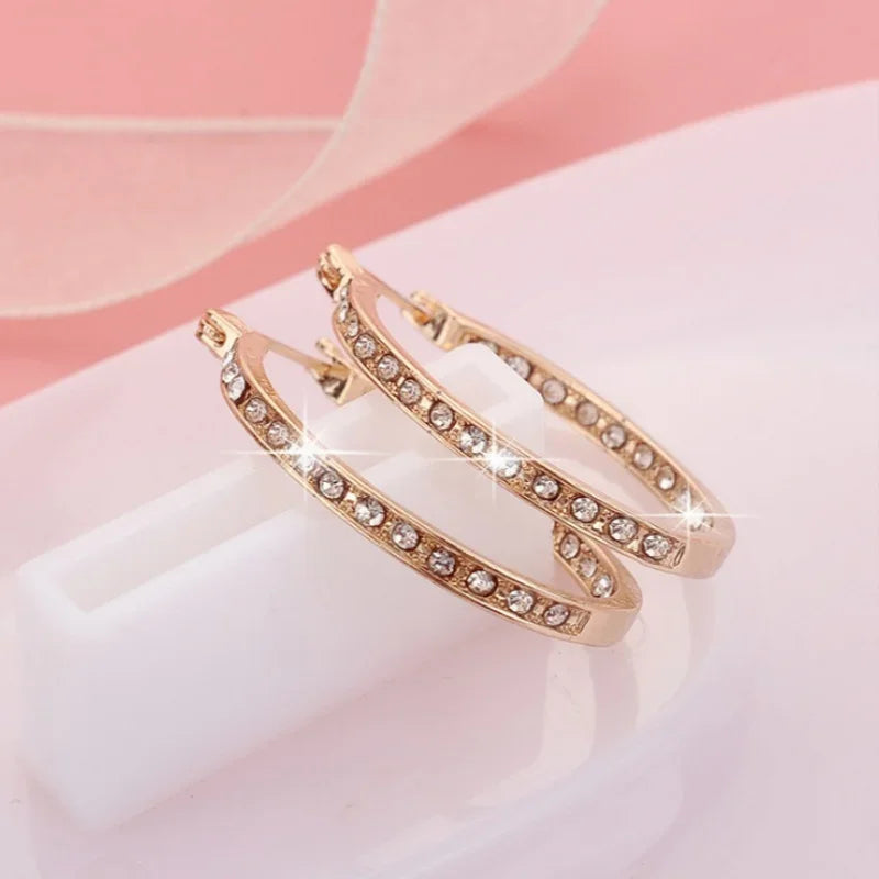 1 Pair Of Simple Large Hoop Earrings With Fashion Temperament, Female Personality Street Match, Banquet Holiday Wear Good Vibrations Adult Super Store