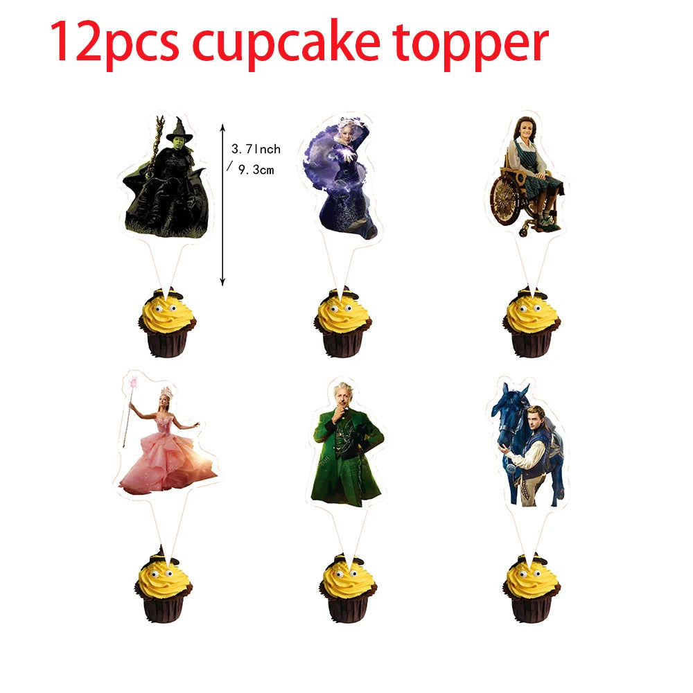 Wicked Birthday Party Decoration Magic Witch Balloon Backdrop Tableware Split Sales Wicked Birthday Party Supplies Good Vibrations