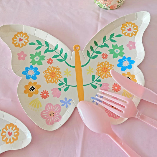 Birthday Party Decoration Butterfly Disposable Tableware Paper Plate Cups Napkin Happy Birthday Party Decoration Good Vibrations
