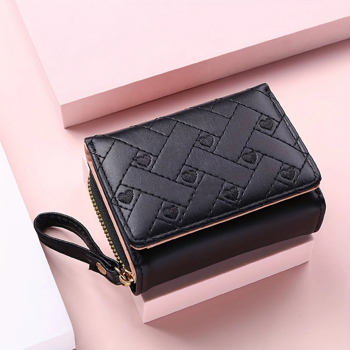 Women's Wallet Made of PU Skin Purse for Female Coin Purse Short Male Card Holder Wallets Zipper Around Money Coin Purse Good Vibrations