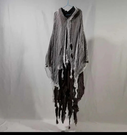 Halloween Ghost Dementors Cosplay Costume For Adult New Gothic Horror Zombie Tattered Hooded Capes Day Of The Dead Party Cloaks Good Vibrations