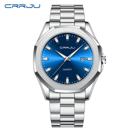 Watches for Men Classic with Date Business Dress Luxury Waterproof Luminous Mens Wrist Watch Analog Stainless Steel Men Watch Good Vibrations