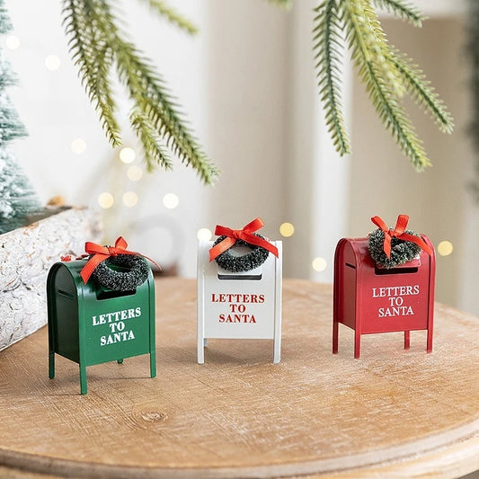 Christmas Iron Mail Box Pendant Christmas Tree Decoration Desktop Landscape Festival Atmosphere Decoration Good Vibrations