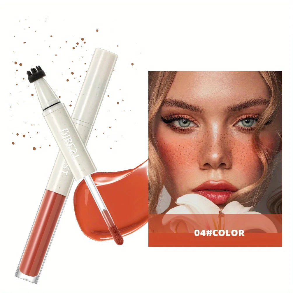2 in 1 Freckle Blush Multi-pen Natural Wild Freckles + Atmospheric Blush Natural Color Rendering Double Head Double Effect Good Vibrations
