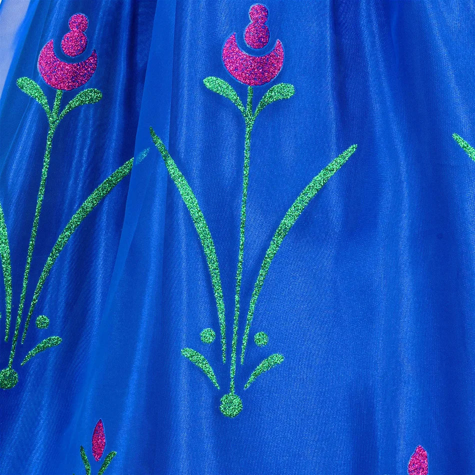 Disney Kids Princess Costume Elsa Anna Halloween Dress Girl Jasmine Moana Dinner Dress Rapunzel Mermaid Pageant Disguise 3-10Y Good Vibrations