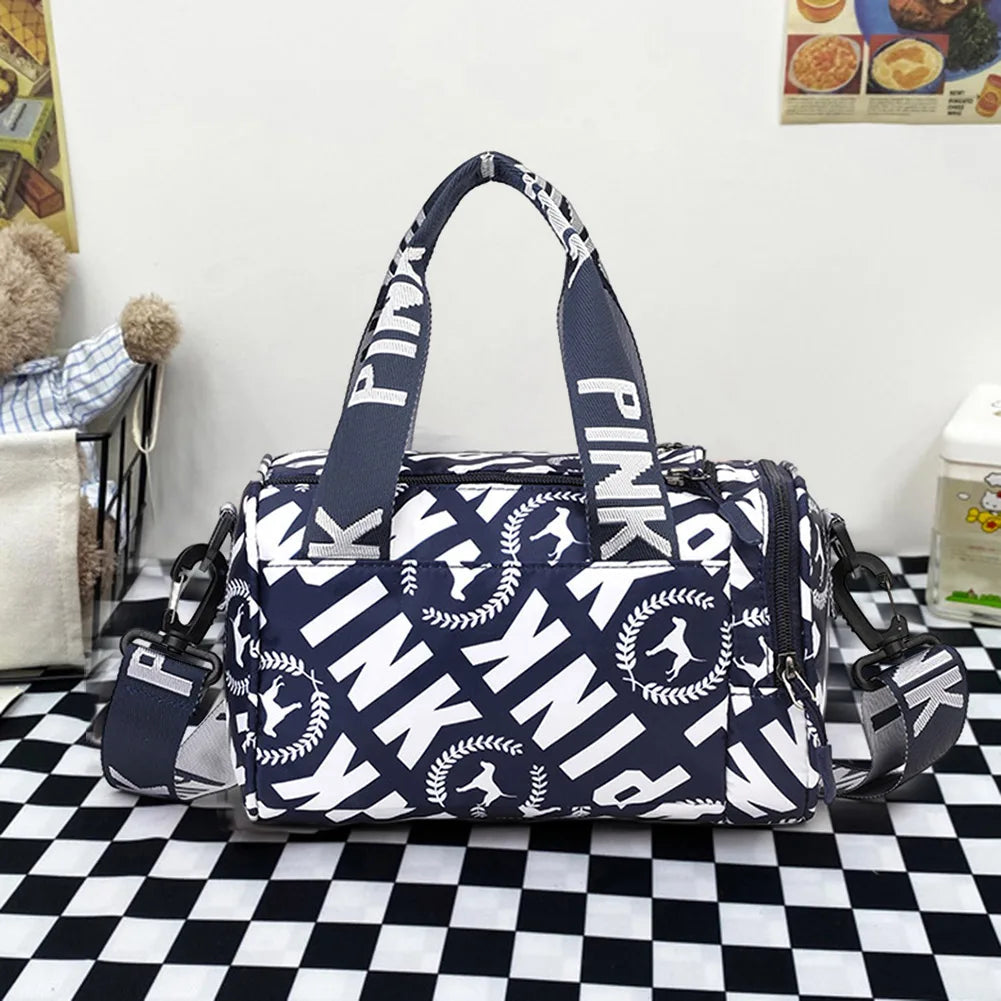 Womens Crossbody Bag Travel Small Duffle Bag Portable Women Fitness Workout Outdoor Handbags for Yoga Sports Traveling Hiking Good Vibrations