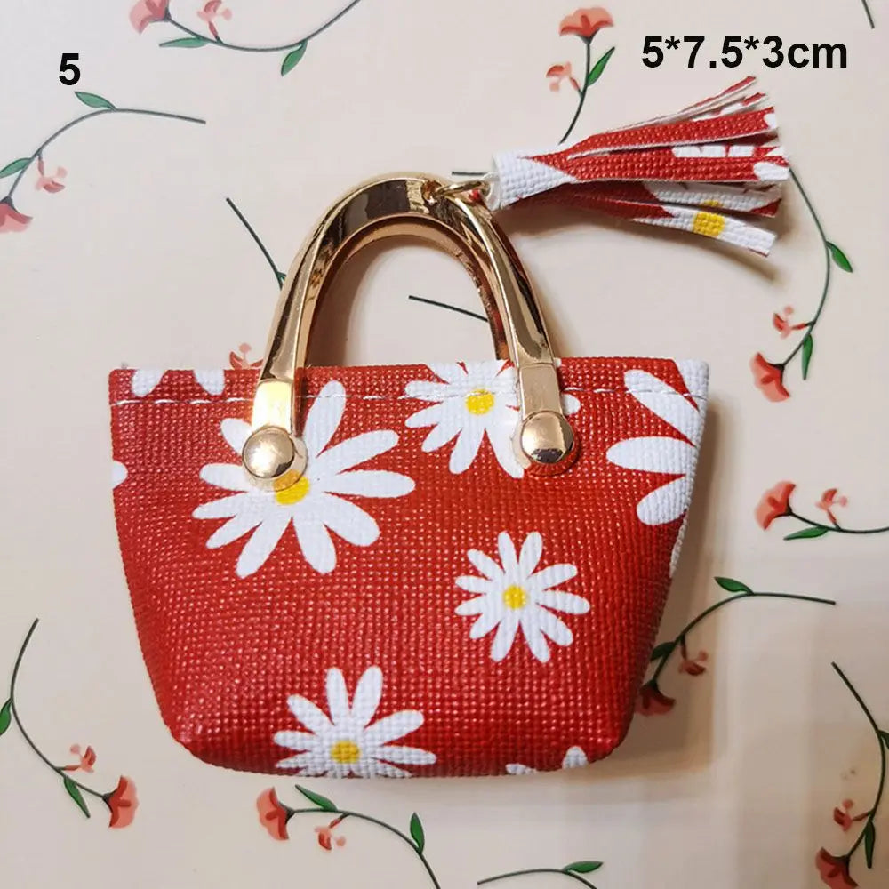 Fashion Miniature Handbag PU Leather Bag Lady Purse Shoulder Bag For 1/6 BJD Dolls Outfits Accessories Dollhouse Girls Gift Toys Good Vibrations