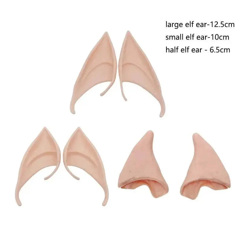 Cosplay Fairy Pixie Elf Ears Soft Vampire Ear Prop Angel Anime Party Dress Up Costume Accessories for Halloween Christmas GOOD Vibrations