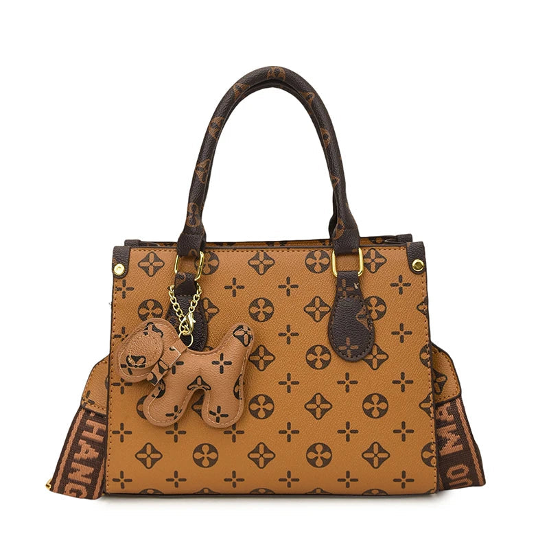 Classic Elegant Leather Handbag For Women Luxury Designer Crossbody Bag Versatile Shoulder Tote Purse Stylish Ladies Messenger Good Vibrations