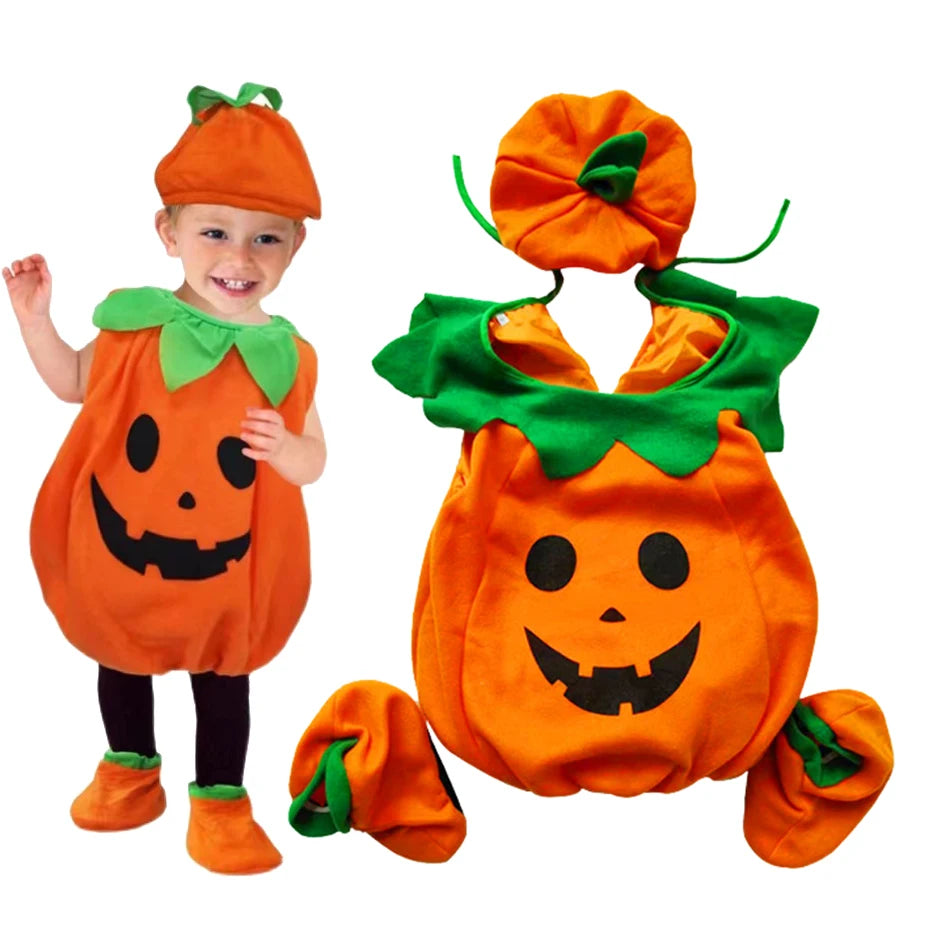 Baby Boy Girls Halloween Cosplay Pumpkin Clothes Jack Nightmare Before Xmas Romper Christmas Cotton Striped Costume Good Vibrations