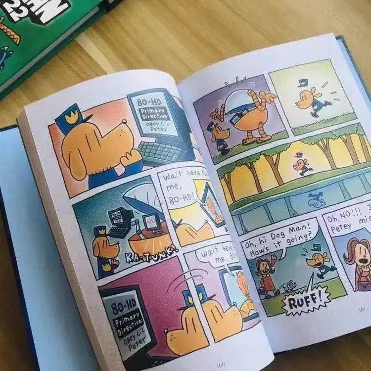15Books Dog Man Detective Dog's Adventures Volumes 1-15 Hardcover New Edition Set Picture Book Comic Click-to-Read Version Good Vibrations