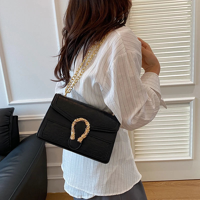 Elegant Crossbody Bag Leather Handbag For Women Shoulder Style By Famous Designer Luxury Brand Popular Classic Good Vibrations
