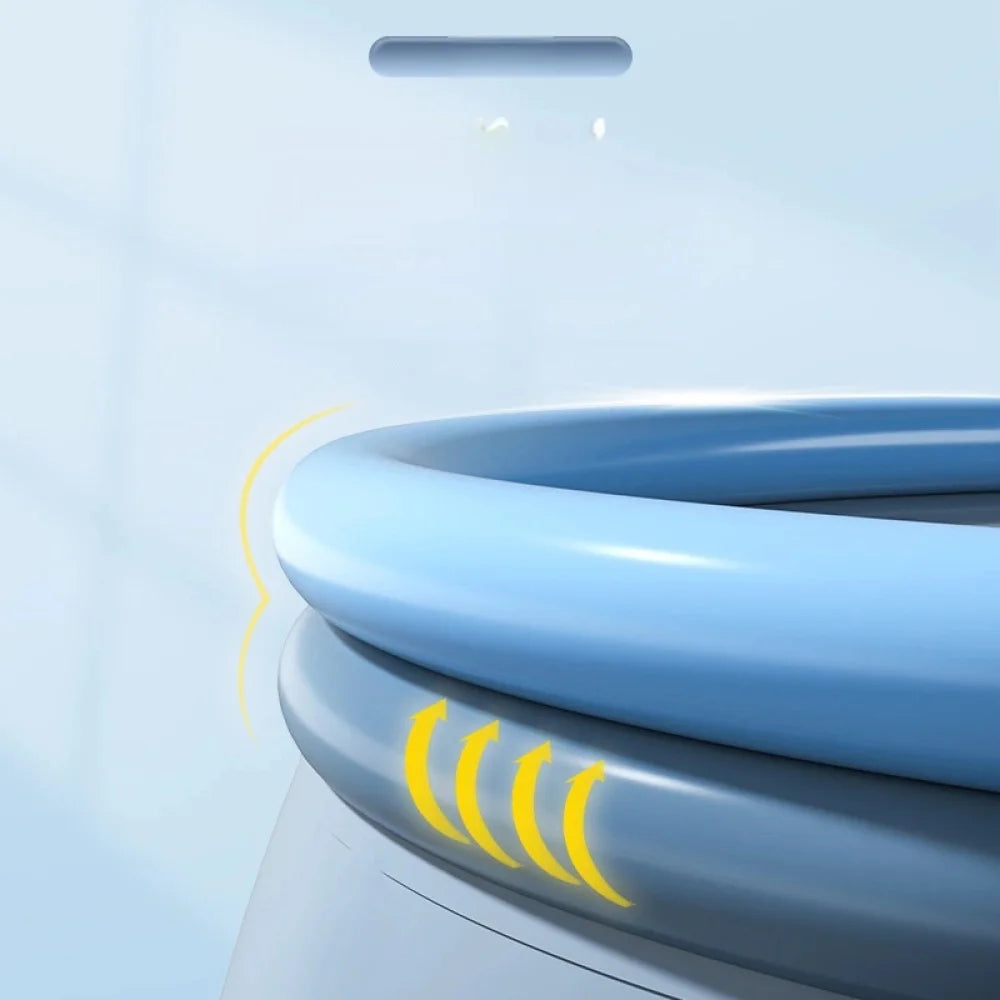 Outdoor Inflatable Swimming Pool Durable 3-layer Reinforced PVC 1200 Gallon Capacity, Can Accommodate Up To 3 People Good Vibrations