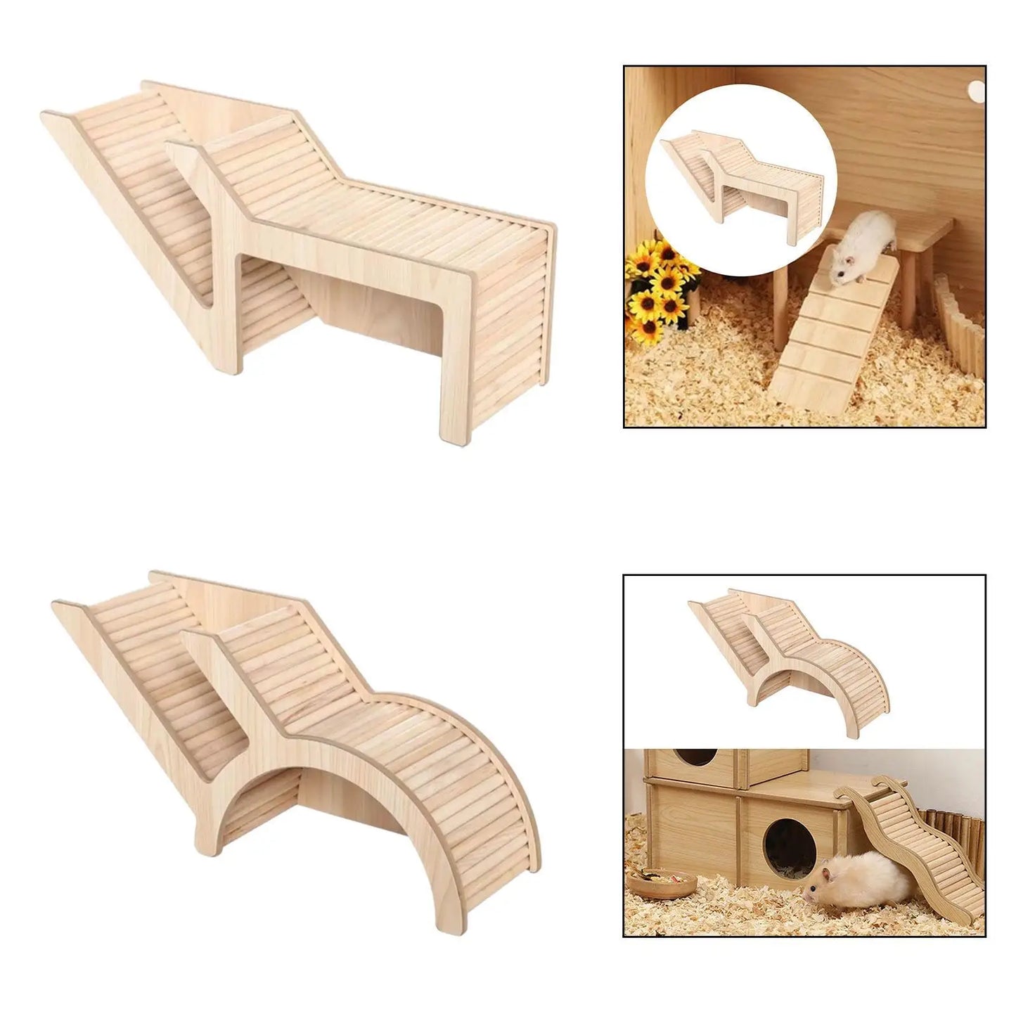 Wooden Hamster House,Hamster Hideout,Small Pet Castle Home,Wood Small Animal Good Vibrations
