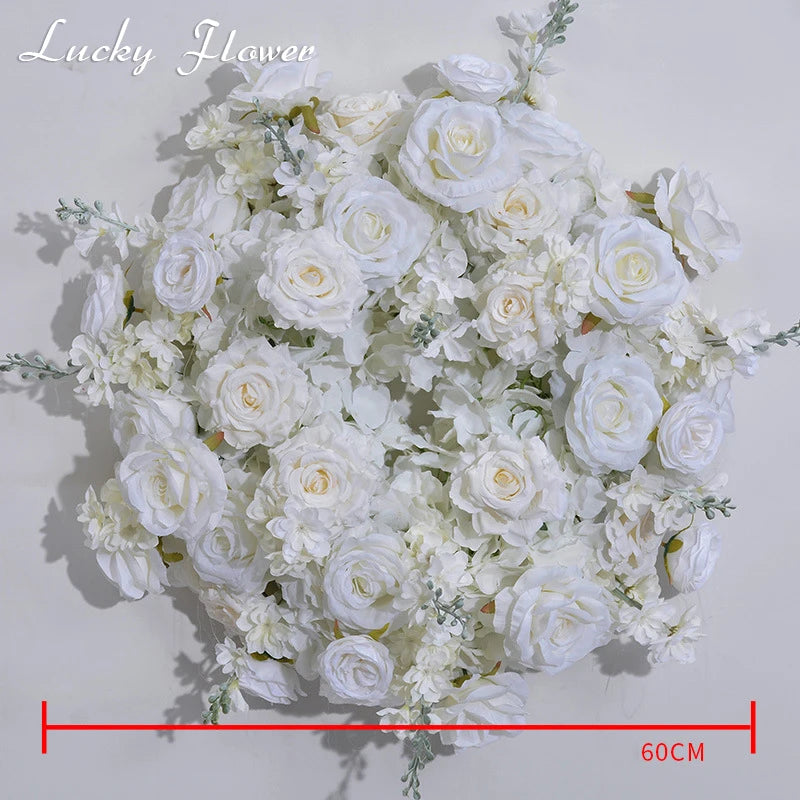 Artificial flowers Wreath Wedding Decoration Table Frame decor Floral Centerpiece Flower Backdrop Arrangement Flower Row Good Vibrations