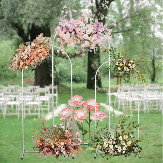 1PCS White color Arch Stand for wedding birthday party decoration Balloon Wedding props holder Photo booth metal frame Good Vibrations