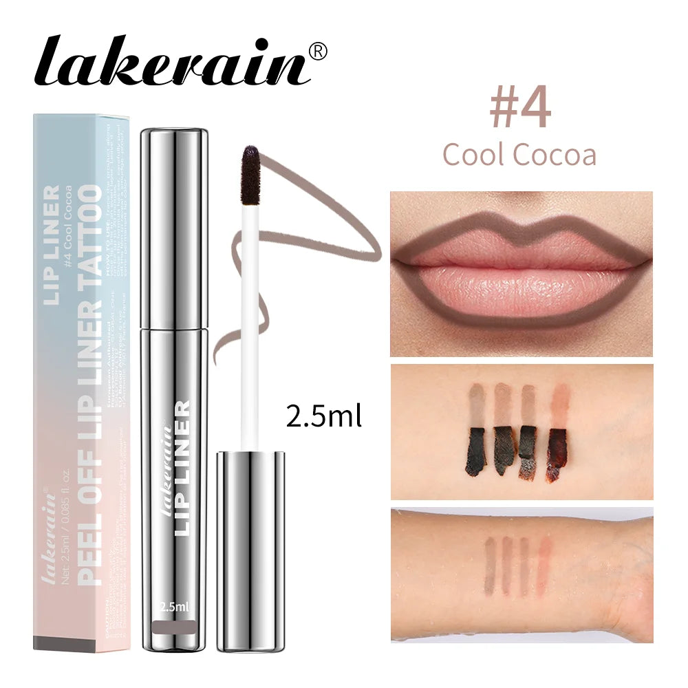 4PCS Highly Pigmented Lip Liner Tattoo Matte Peel Off Enhance Lips Lip Liner Lasting Lip Stain Waterproof Transfer-proof Lipstic Good Vibrations