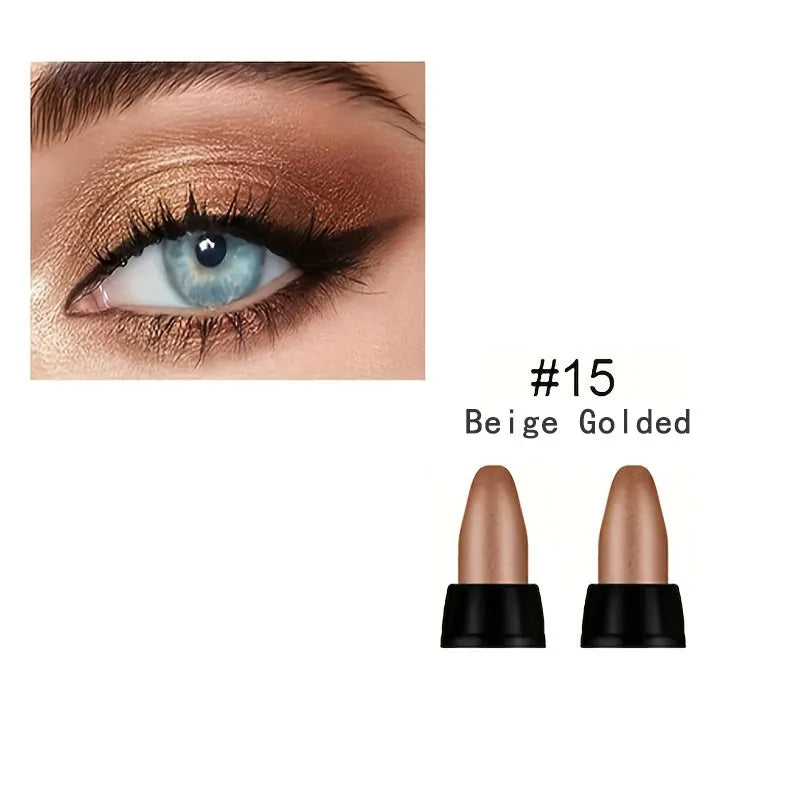 16 Colors Pearlescent Eyeliner, Color Glitter Waterproof Long-Lasting Eye Makeup Non-smudge Eyeliner Good Vibrations
