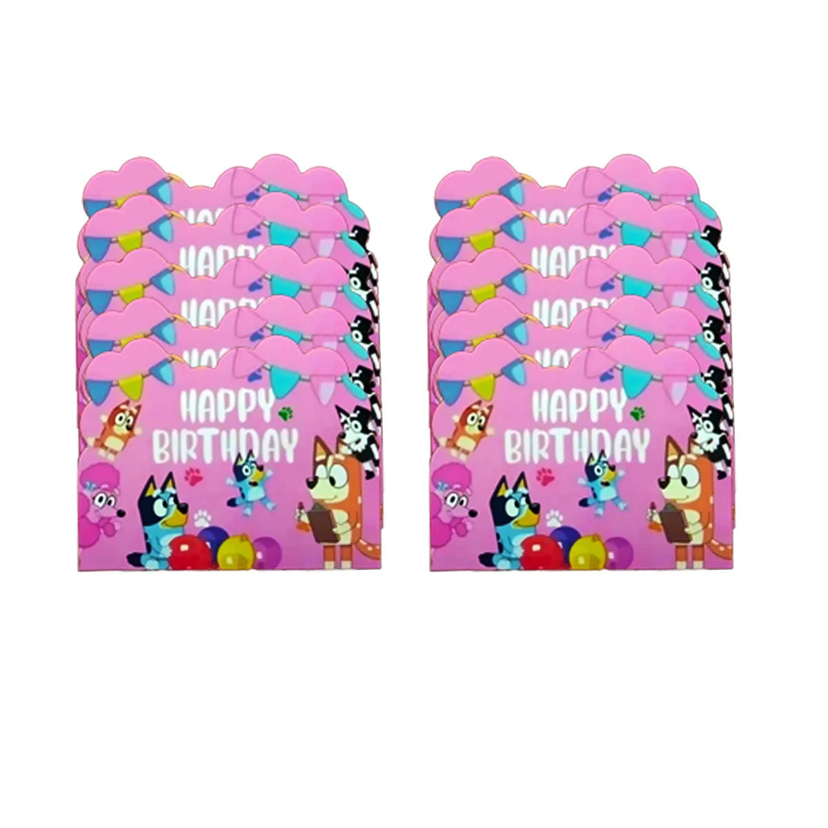Bluey Birthday Party Supplies Disposable Tableware Paper Plates Paper Cups Tissues Boys Birthday Party Decoration Children Like Good Vibrations