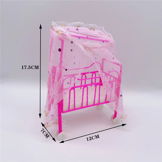 Fashion Cute Doll House Family Stroller Accessories For 11.5'' Pregnant Dolls with Baby Doll Birthday Christmas Gift Kid Toys Good Vibrations