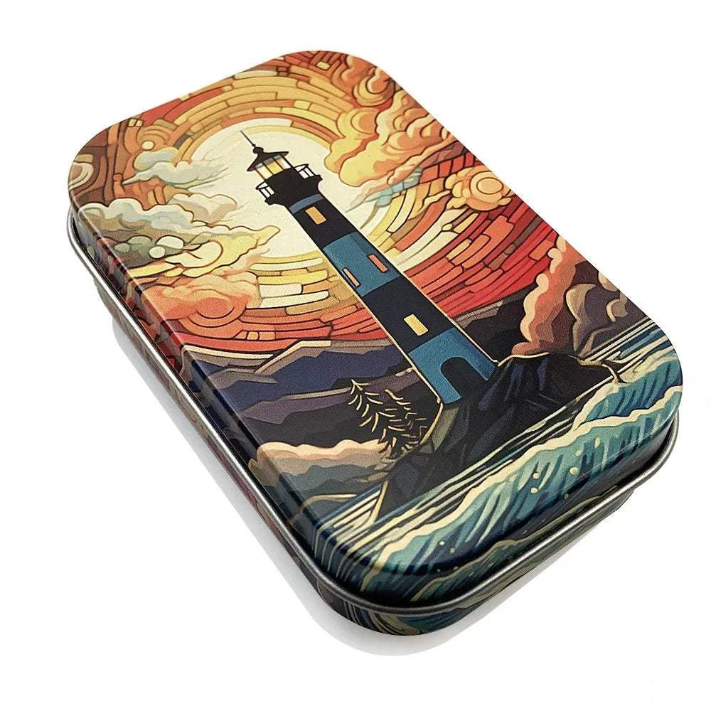 Tinplate Cigarette Case Tobacco Storage Box Humidor Rolling Paper Box Jewelry Candy Coin Key Organizer Flip Gifts Sealed Good Vibrations Adult Super Store