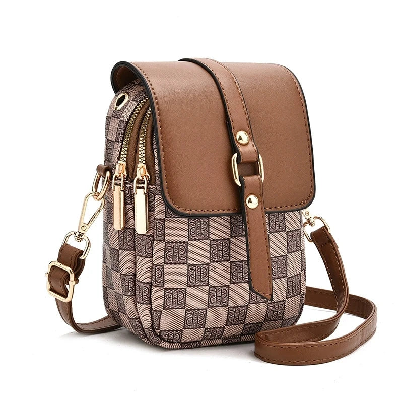 Retro Multi Layer Phone Small Bag, Fashion Lightweight Single Shoulder Crossbody Bag for Women Purse, Travel, Everyday Use Good Vibrations