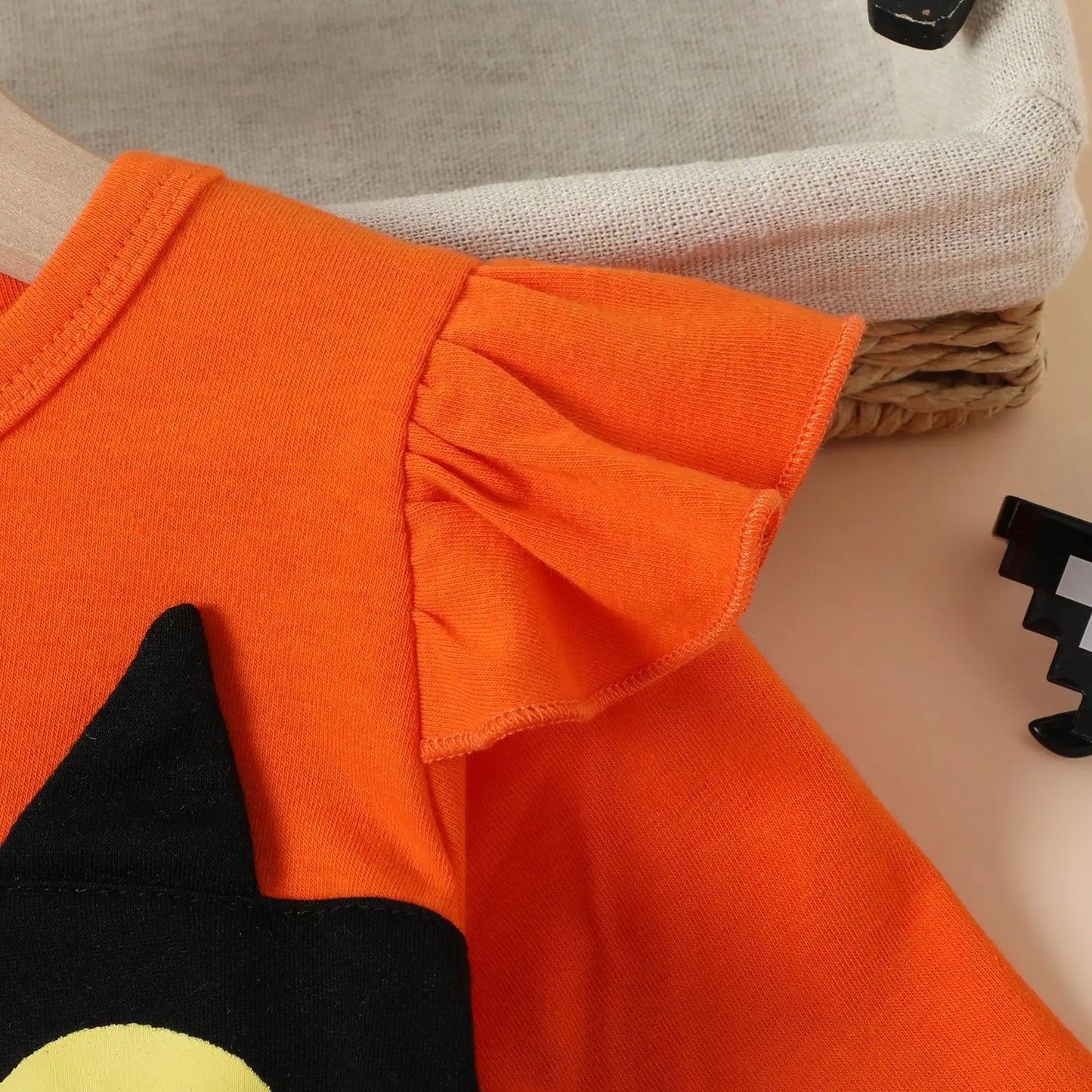 Halloween Kids Dress Girls Autumn Long Sleeve Cotton Cartoon Cat Print Tulle Skirt European American Style Party Costume Good Vibrations