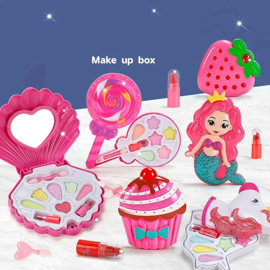 Girls Make Up Set Toys Beauty Makeup Tools Children Pretend Play Toys Safe Non Toxic Dressing Cosmetic Nail Polish Toys Gifts Good Vibrations