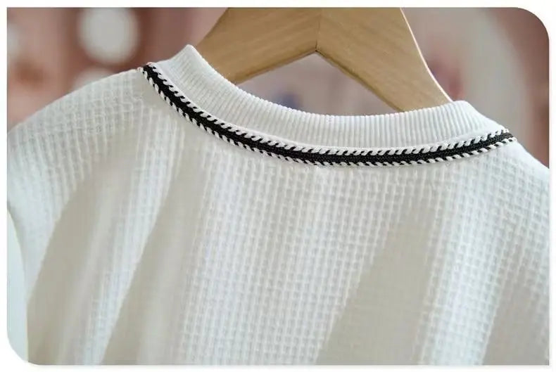 Girls Clothes Sets Spring Autumn Blouses Tops + Pants Outfits For Children Clothes Set Sweet Kids Clothing 4 6 9 T2Pcs Good Vibrations