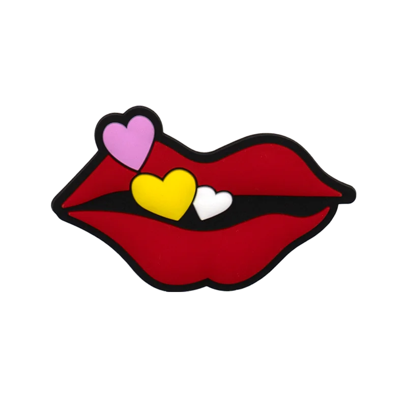 1/9pcs Rose Charms For Beach Bag Accessories Heart Glasses Lips Handbag Decoration Beach Coconut for Tote Bag Accessories Good Vibrations