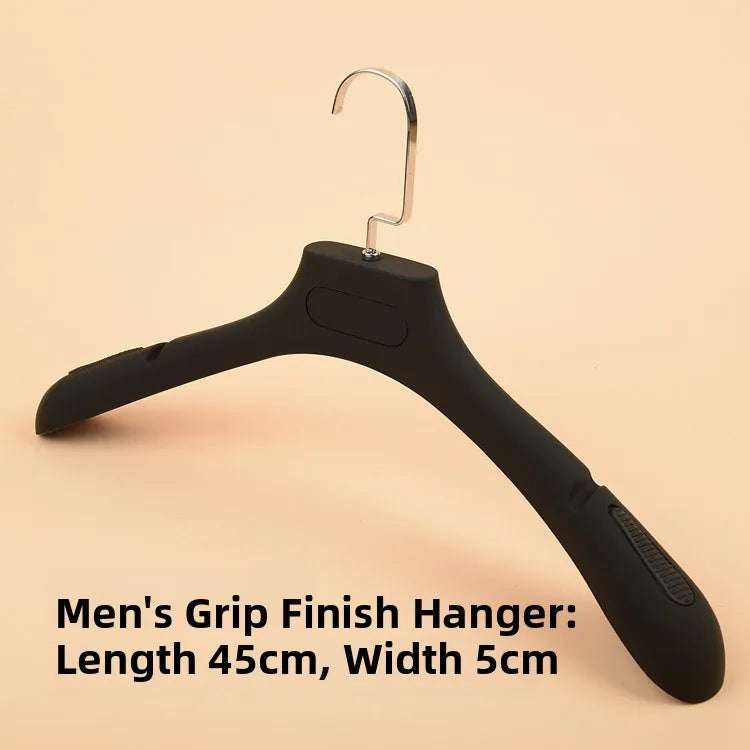 High-End Flat Hook Plastic Clothes Hanger Wide Shoulder Seamless Suit Hanger for Men Women in Clothing Stores Wedding Dress H... Good Vibrations