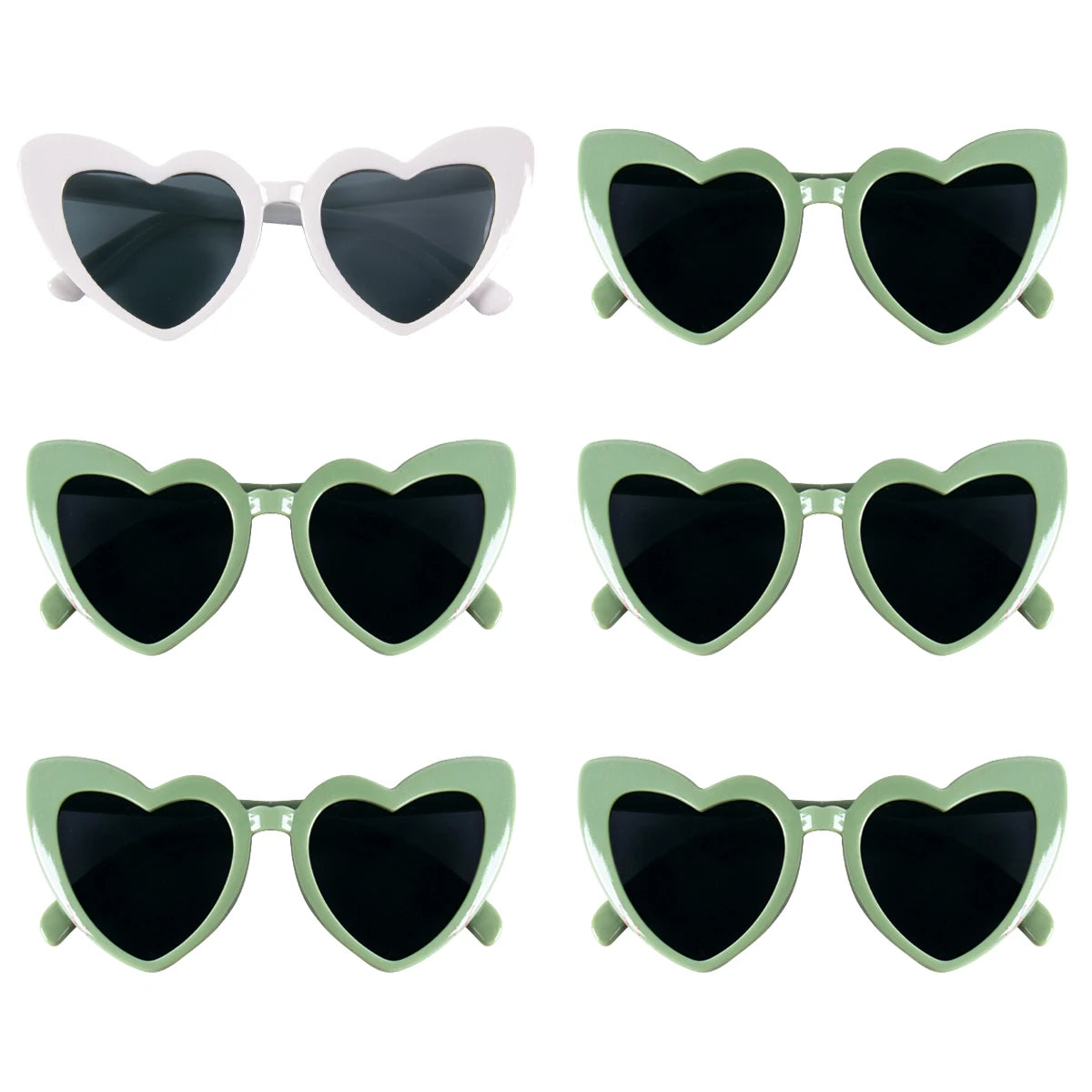 12/6pcs Wedding Bridesmaid Gifts Bridesmaid Hair Ties Scrunchies Heart Shaped Sunglasses Bachelorette Hen Party Bridal Favors Good Vibrations