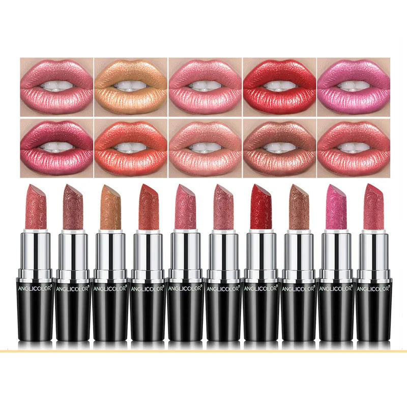 Makeup Non-sticky Non-fading Lipstick Pearlescent Long-lasting Moisturizing Fine Glitter Lip Gloss Hydrating Waterproof Lips Hot Good Vibrations