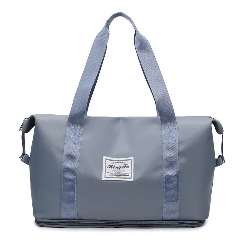 Carry On Travel Duffle Bag Waterproof Sports Gym Tote Bags for Women Large Capacity Storage Luggage Handbag Good Vibrations
