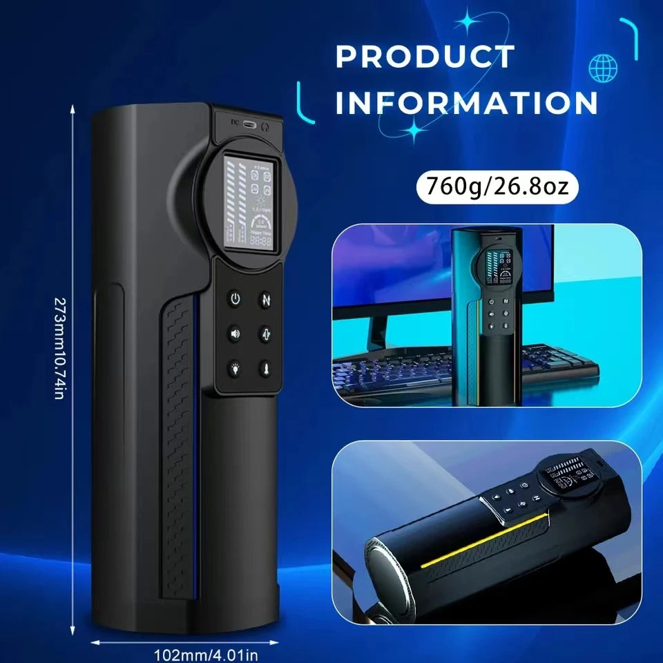 Automatic Telescopic Male Masturbation Cup Piston Suction Vibration Masturbation Machine 3D Realistic Vaginal Blowjob Pronounce GOOD Vibrations