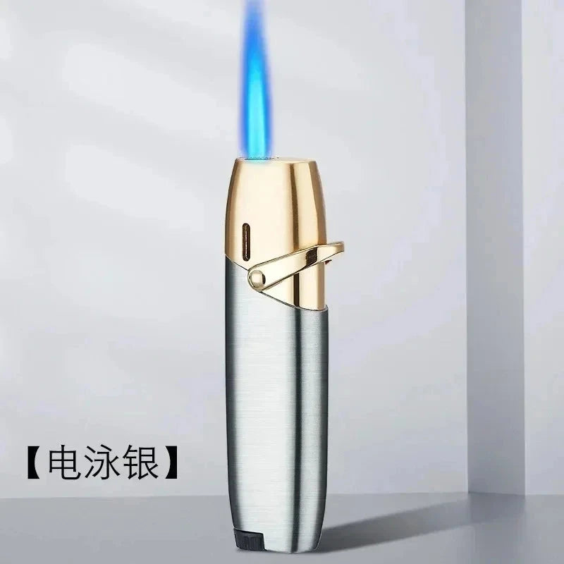 Metal Gradient Inflatable Rocker Lighter Windproof Pink Flame Butane Gas Outdoor Lighter High Beauty Gift for Men and Women Good Vibrations Adult Super Store