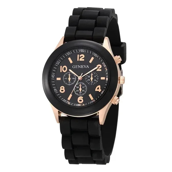 Women Watches 2025 New Fashion Luxury Brand Women's Watch Silicone Strap Quartz Wrist Watch For Female Relogio Feminino Zegarki Good Vibrations