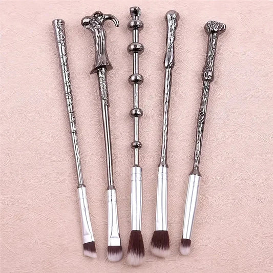 Magic Wand Makeup Brushes Set - 5pcs Foundation Blending Blush Eyeshadow Lip Powder Brush Beauty Tools Good Vibrations