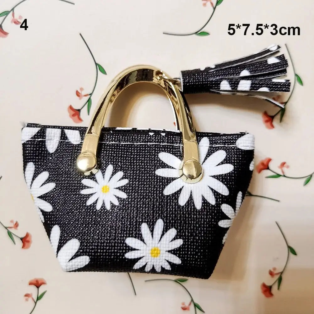 Fashion Miniature Handbag PU Leather Bag Lady Purse Shoulder Bag For 1/6 BJD Dolls Outfits Accessories Dollhouse Girls Gift Toys Good Vibrations