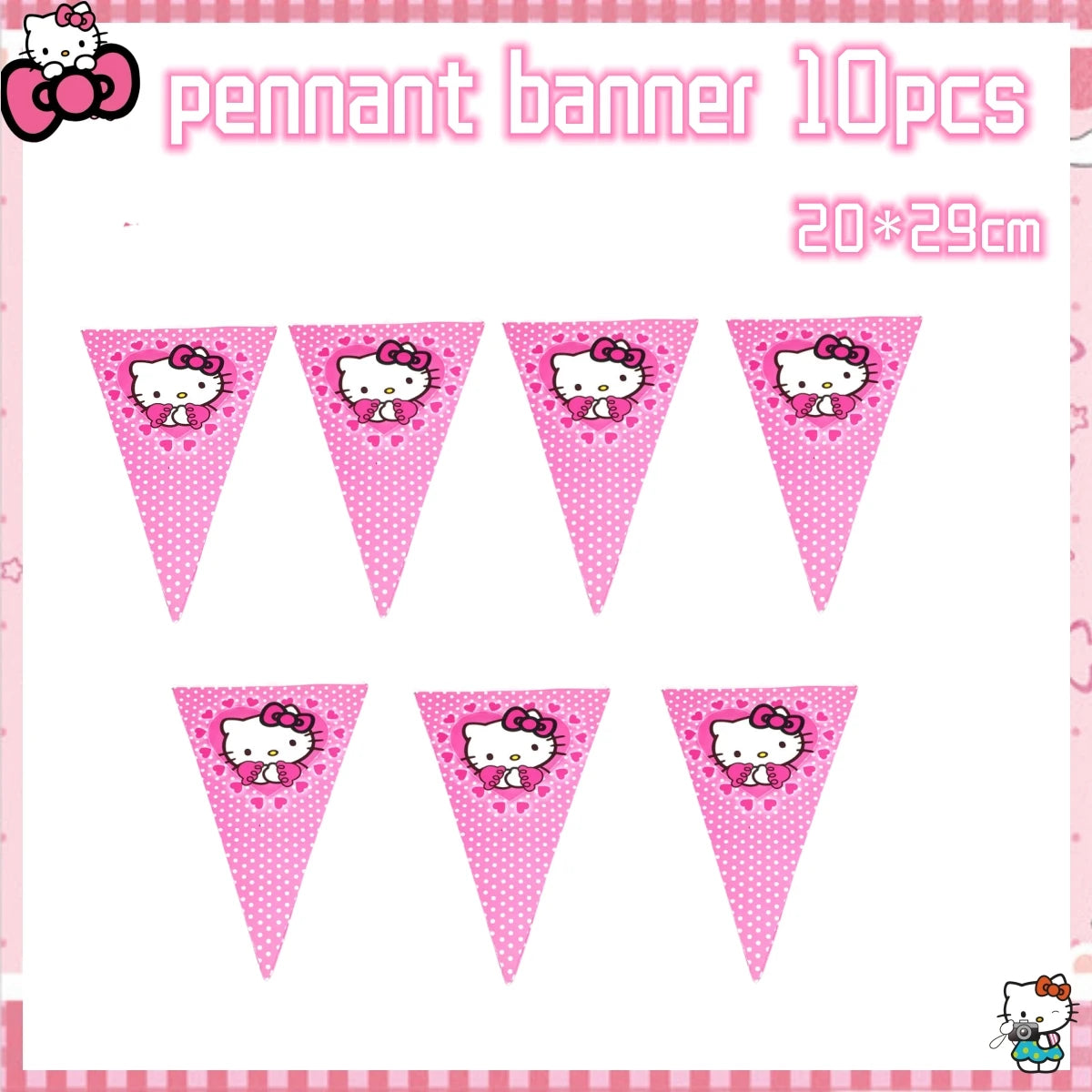 Hello Kitty Birthday Party Decoration Disposable Tableware Cup Plate Tablecloth Balloons Baby Shower Girls Party favors Supplies Good Vibrations