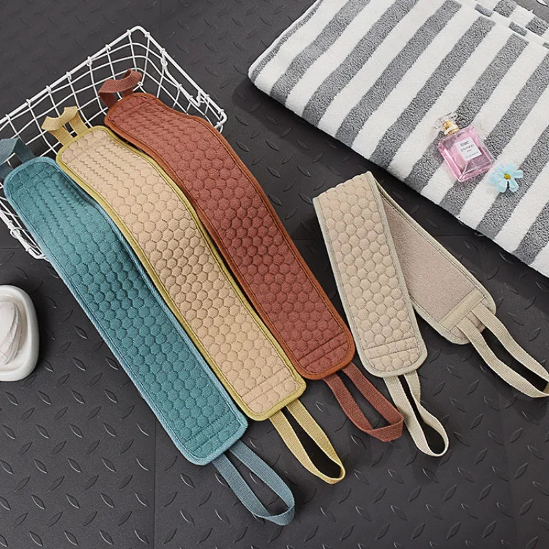 Shower Exfoliating Back Scrubber Bath Belt Towel Ball Glove Deep Mud Clean Korean Body Washcloth Japanese Rear Scrub Pull Strap Good Vibrations