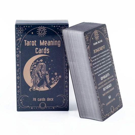 Meaning Tarot Cards 78 Cards Deck English Visions Divination Edition Board Game for Beginners Pocket Size Tarot Learning Deck Good Vibrations