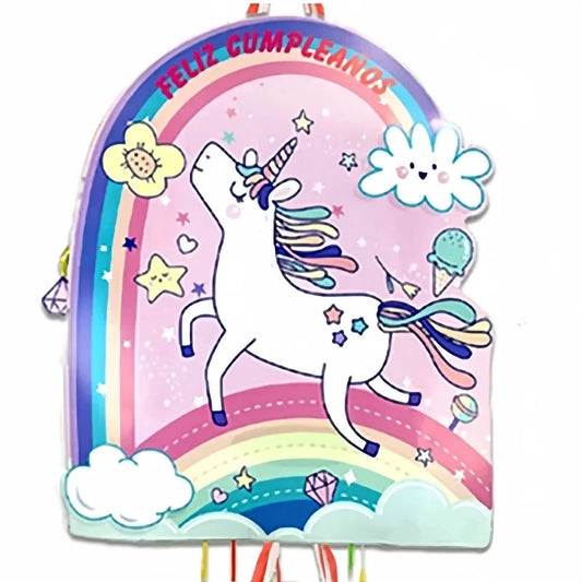 Unicorn Theme Pinata Decoration Kids Boys Girls Birthday Party Supplies Hanging Pinata Candy Gift Filler Baby Shower Toys Good Vibrations