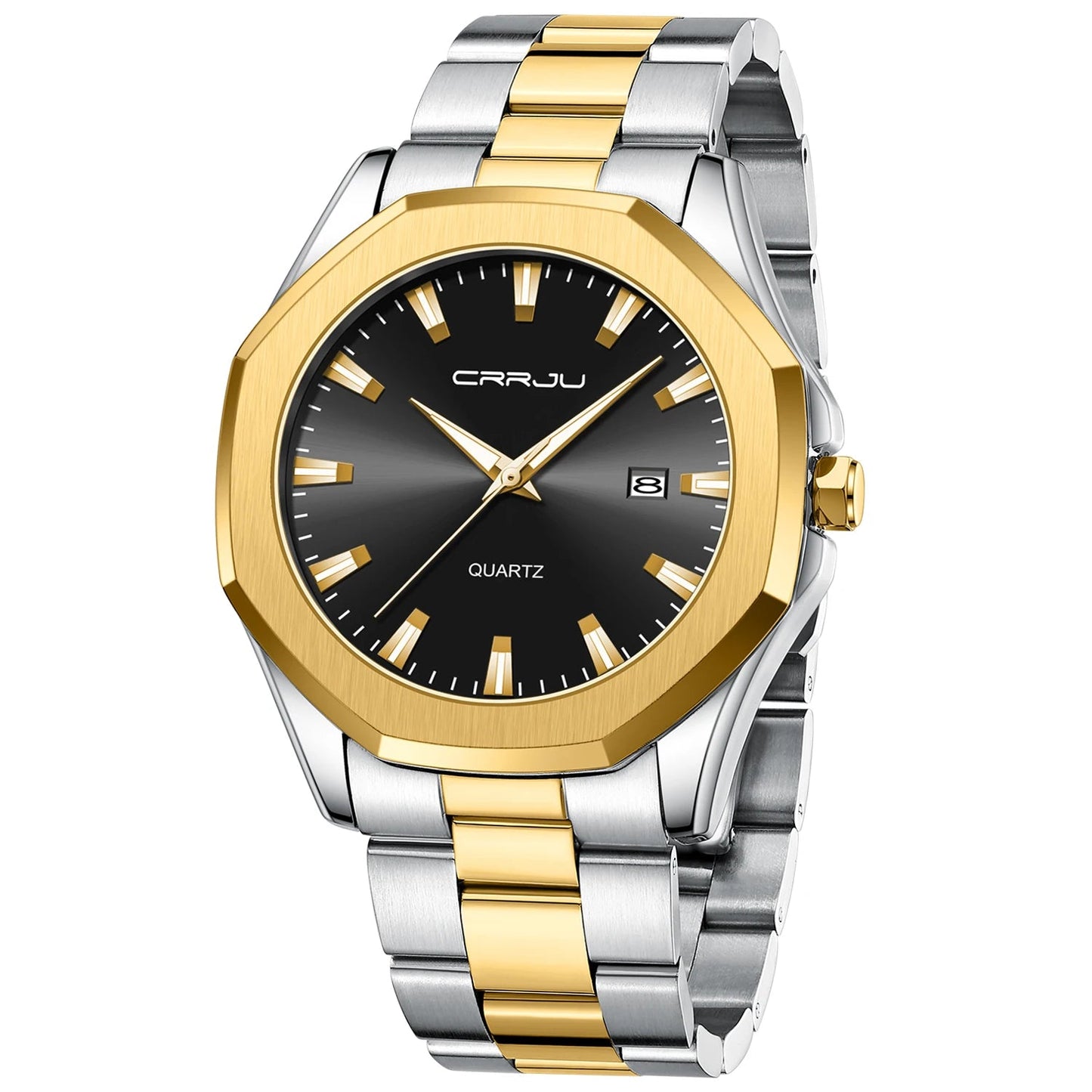 Watches for Men Classic with Date Business Dress Luxury Waterproof Luminous Mens Wrist Watch Analog Stainless Steel Men Watch Good Vibrations