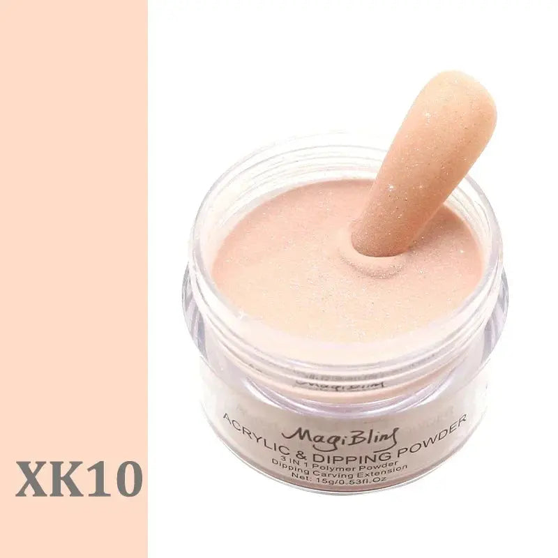 15g Acrylic Powder Light Color Carving Nail Polymer Tip Extension Crystal Powders Manicure Professional Nails Art Accessories Good Vibrations