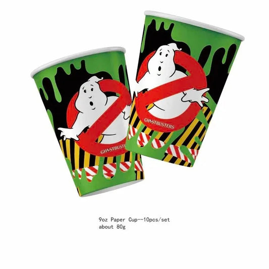 Ghostbuster Balloon Cake Topper Birthday Party Decorations Disposable Tableware Cups Plates Banners Baby Shower Supplies Toy Good Vibrations