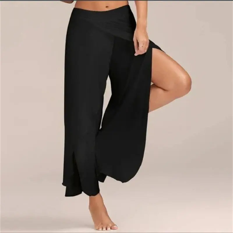 Women's Pants Sexy Crossover Sexy Wide-legged Yoga Pants Good Vibrations