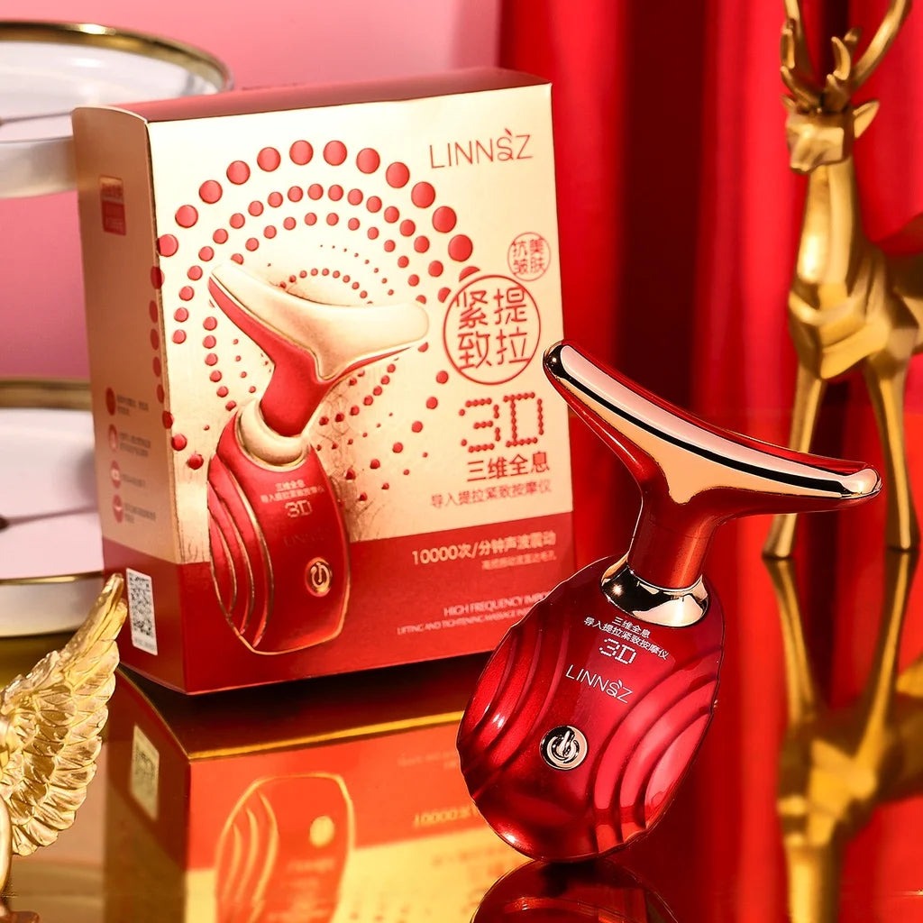 Face Massager 3 In 1 Neck Facial Eye Massage Introducer Microcurrent Skin Rejuvenation Anti Aging Beauty Device Beauty Tools Good Vibrations Adult Super Store