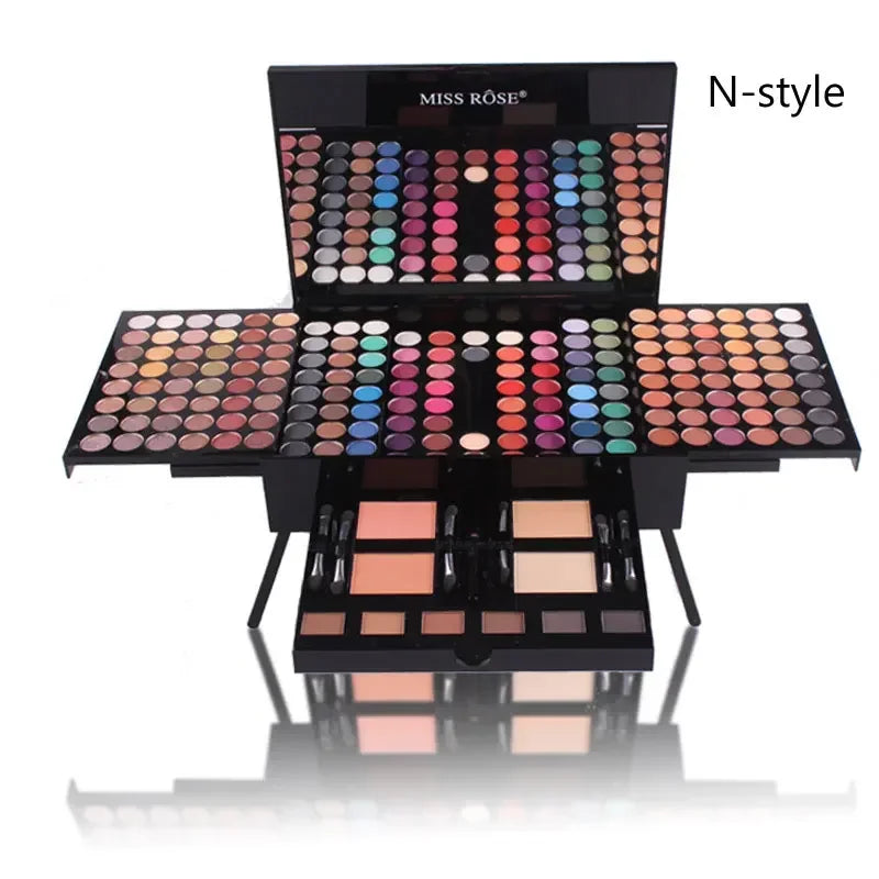 180 Colors Makeup Palette Gift Eyeshadow Powder Blush Lip Stick Cosmetics Kit Eye Primer Luminous Eye Shadow Palette Make Up Set Good Vibrations